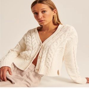 Abercrombie & Fitch Chenille Short Cardigan, size S